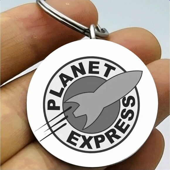 Futurama Planet Express Hot Funny Comedy Cartoon Stainless Steel Keychain - Picture 1 of 1